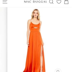 Mac Duggal orange gown